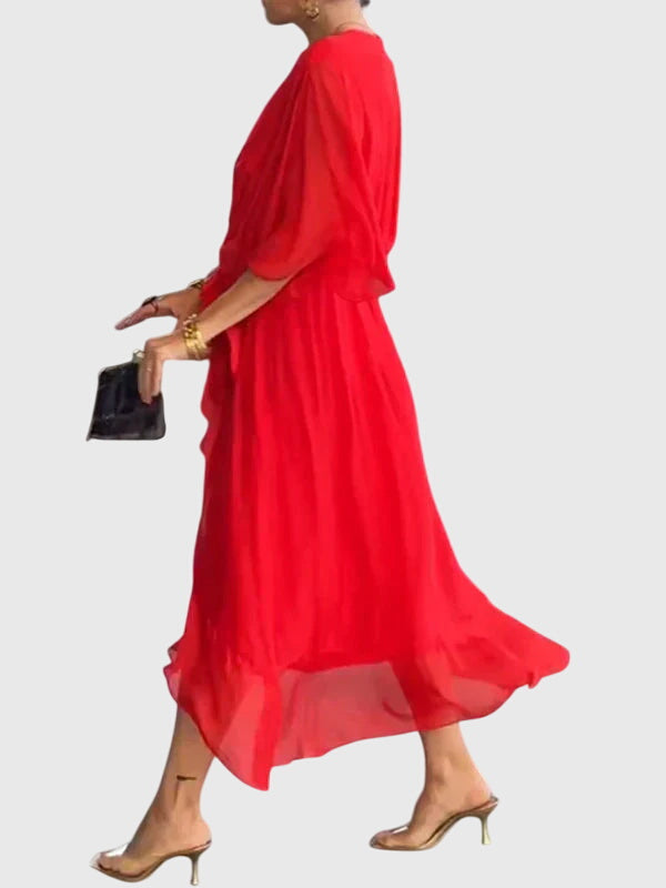 Bethany - Elegant V-Neck Dress