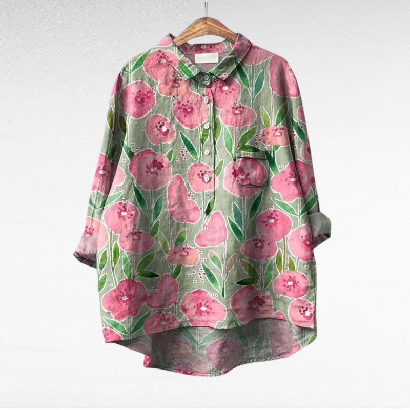 Therese - Classic Floral Blouse