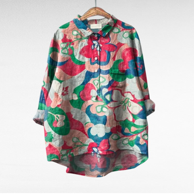 Therese - Classic Floral Blouse