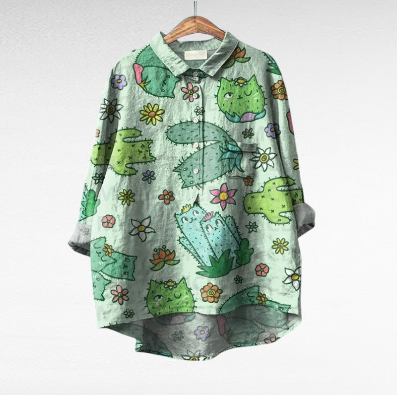 Therese - Classic Floral Blouse