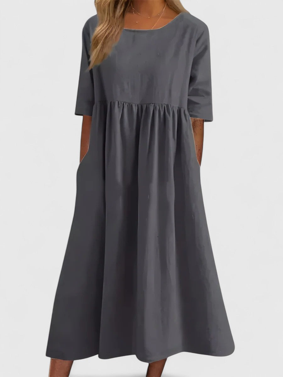 Cindy | Cotton Pocket Day Dress
