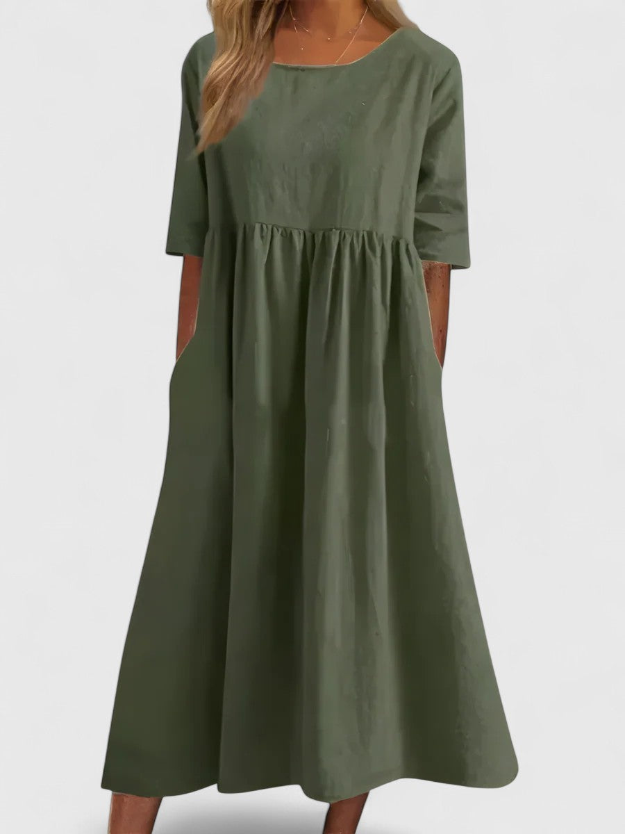 Cindy | Cotton Pocket Day Dress