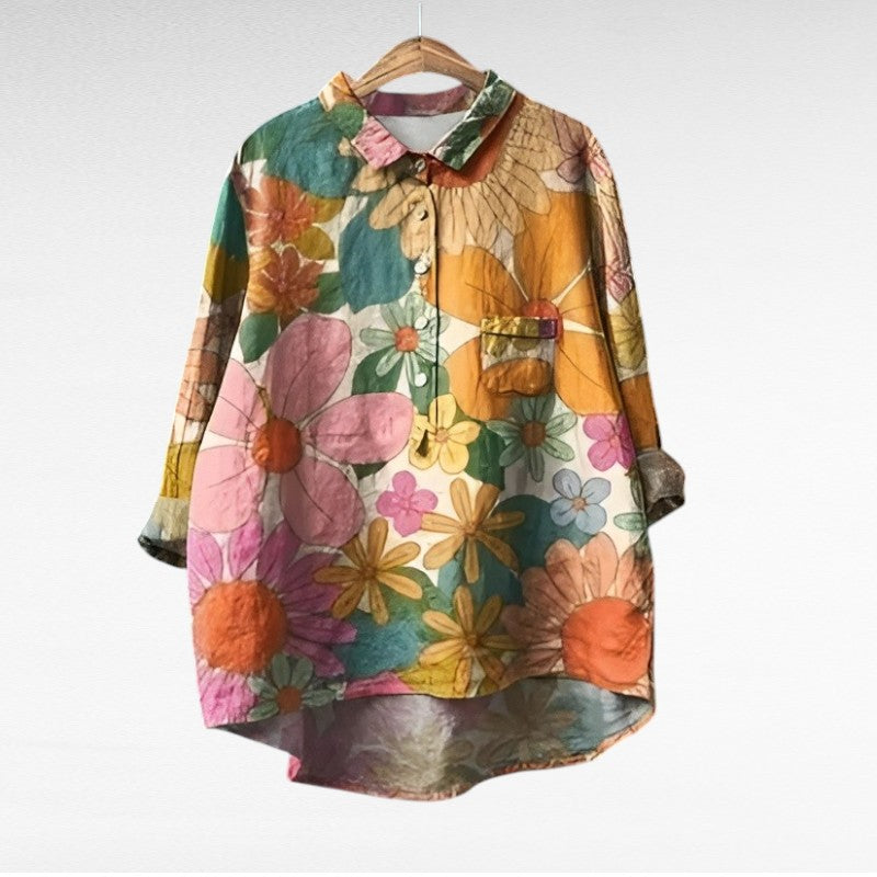 Camille - Classic Floral Blouse