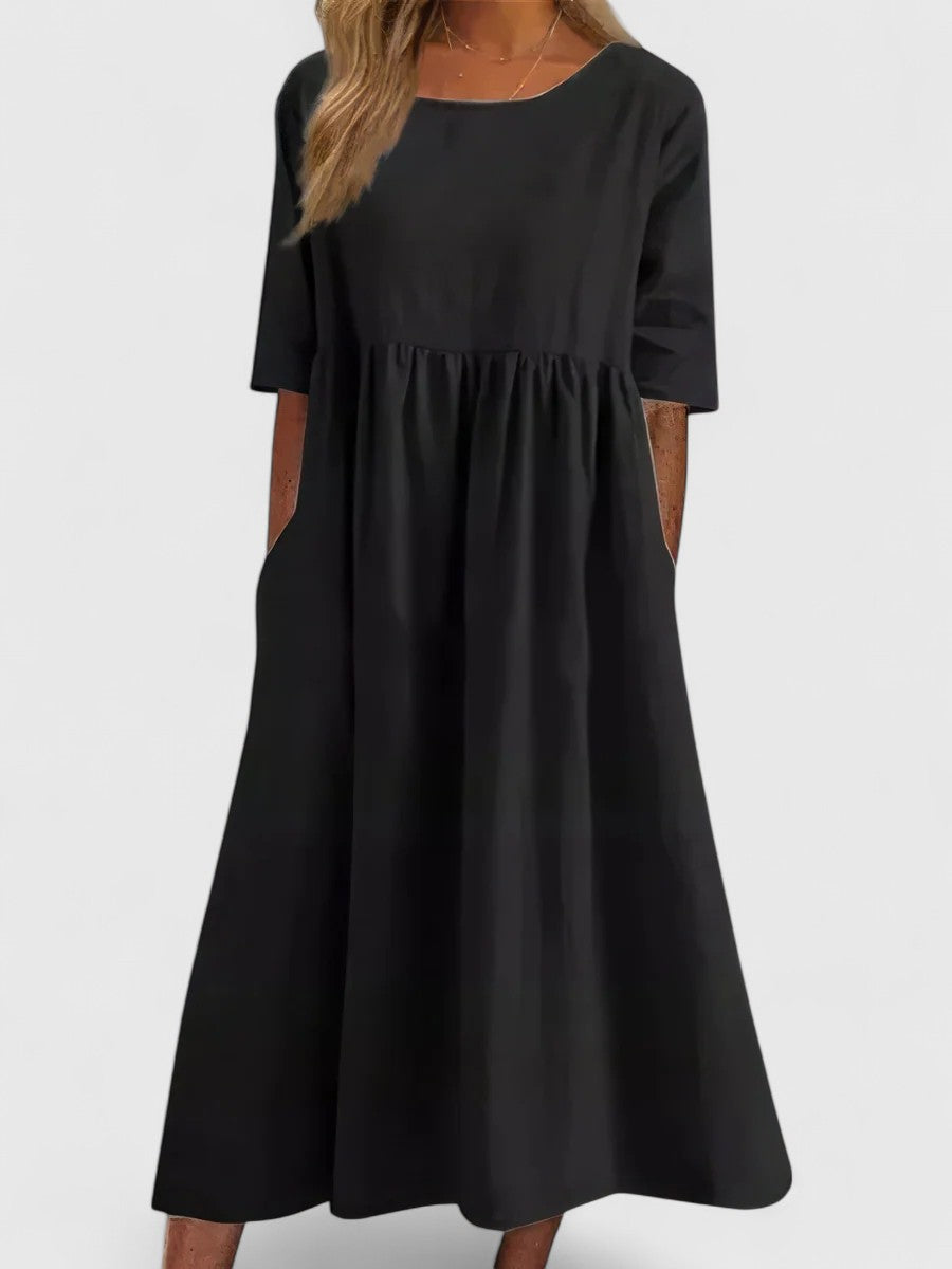 Cindy | Cotton Pocket Day Dress