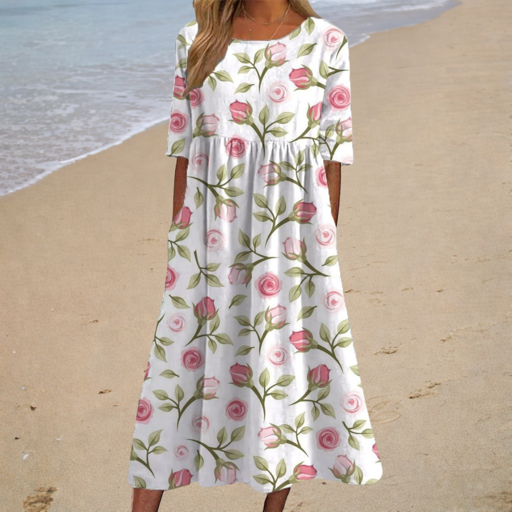 Thais - Chic and Comfortable Flowy Maxi Dress