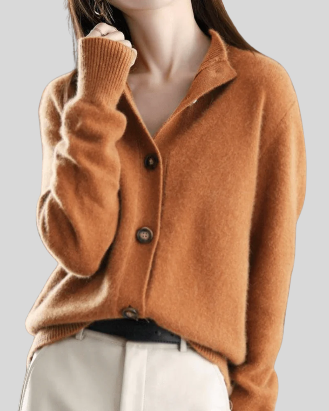 Stephanie - Retro Style Cashmere Cardigan