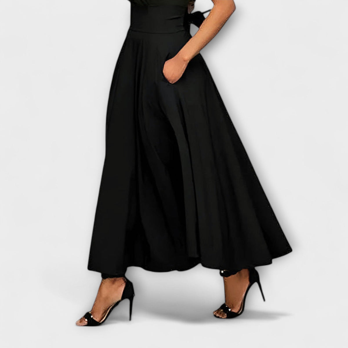 Clemence elegant maxi skirt with flowing floor-length hemline