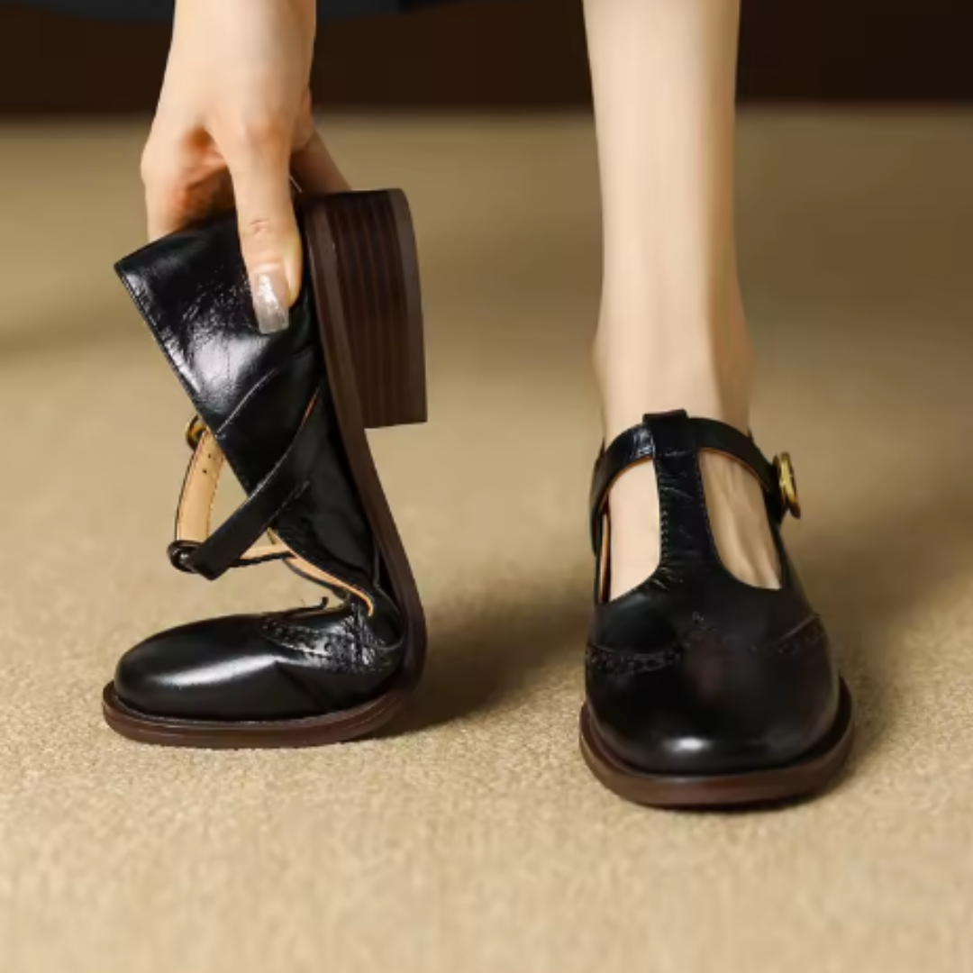 Claire - Orthopedic Low-Block T-Bar Mary Janes