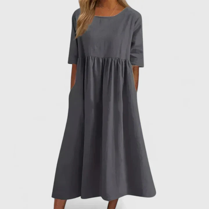 Fiona - Tummy-Friendly A-Line Dress