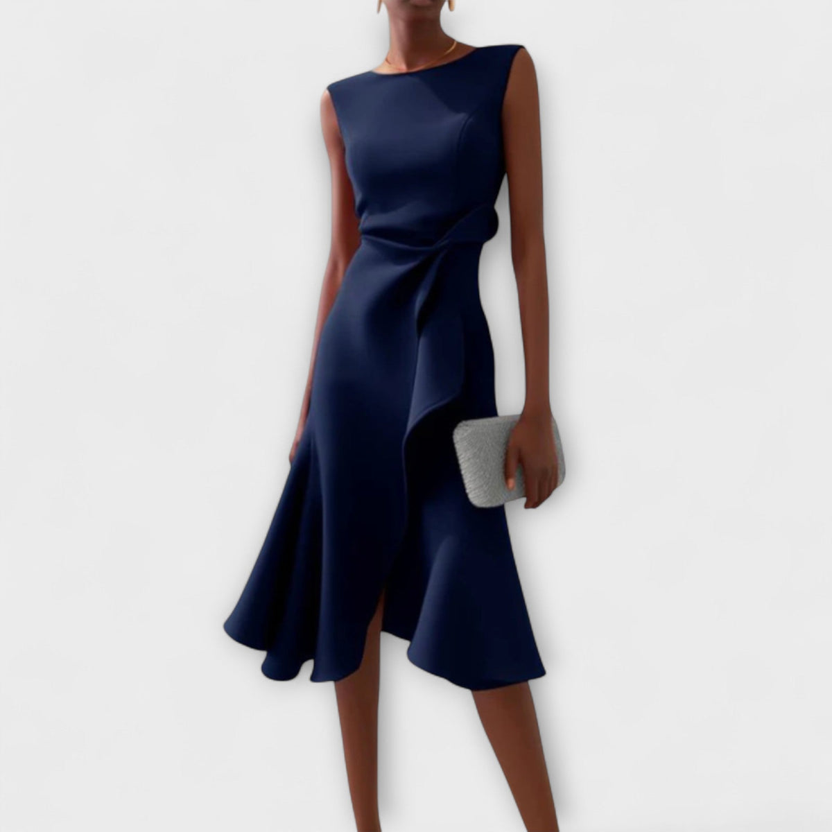 Giselle - Asymmetrical Sleeveless Midi Dress