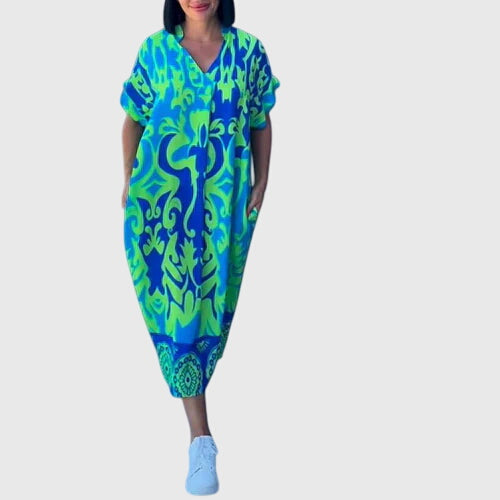 Ashley - Wrap-Style Floral Summer Dress