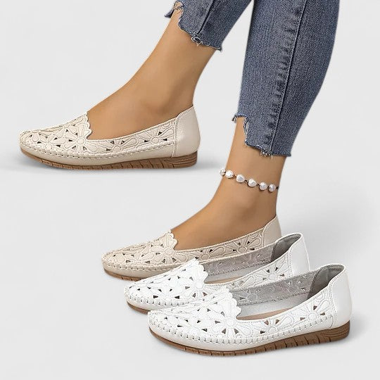 Riva closed toe flat elegant slip on mules
