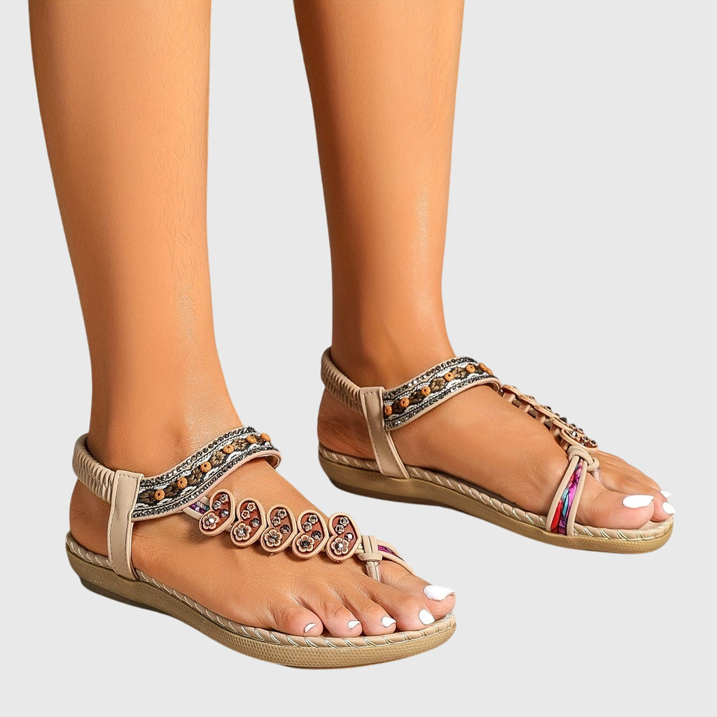 Jocelyn - Beaded Support Sandals