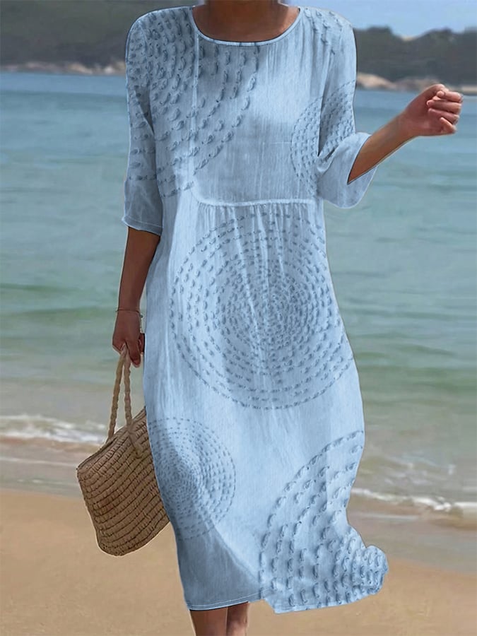Clemence - Casual Embroidered Dress