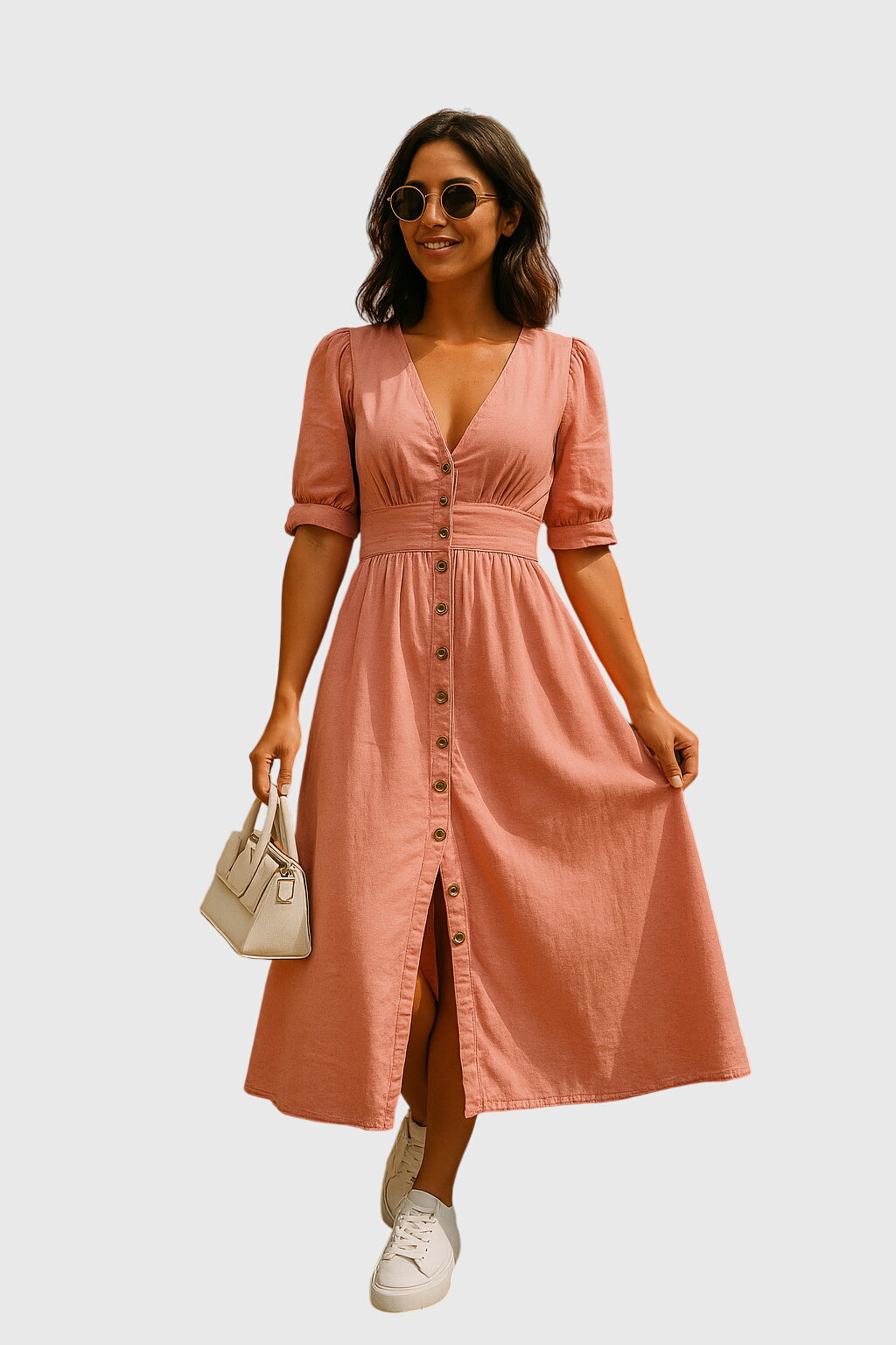 Jacqueline - Wrinkle-Resistant Denim Dress