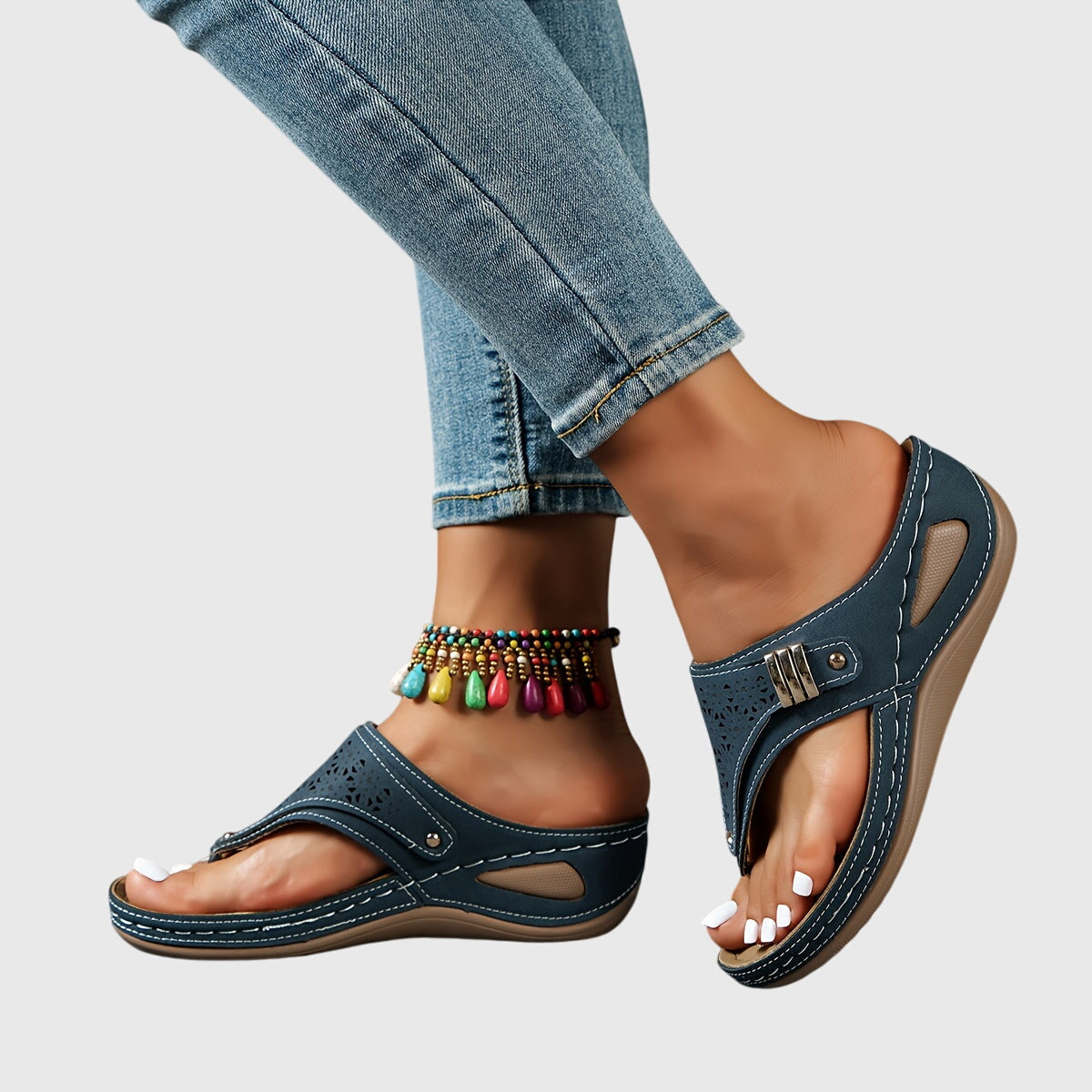 Livia - Comfort Striped Sandals