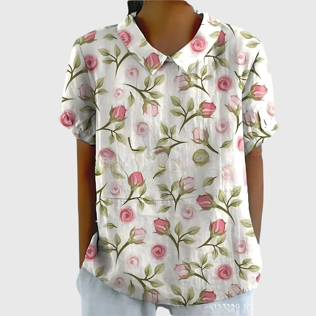 Élise - Casual Floral Breathable Blouse