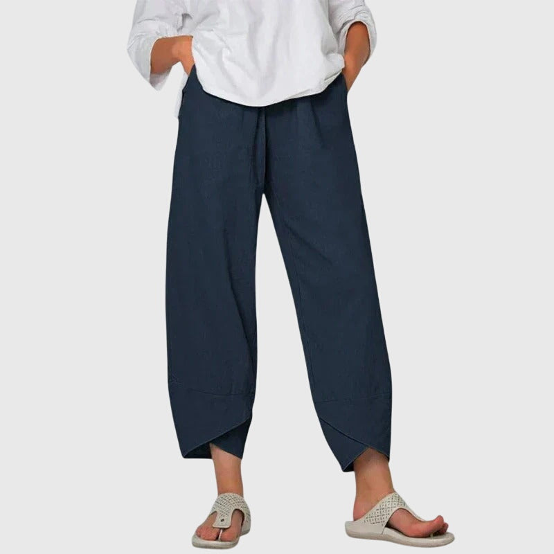 Mathilde comfortable wide flared pants in lightweight fabric