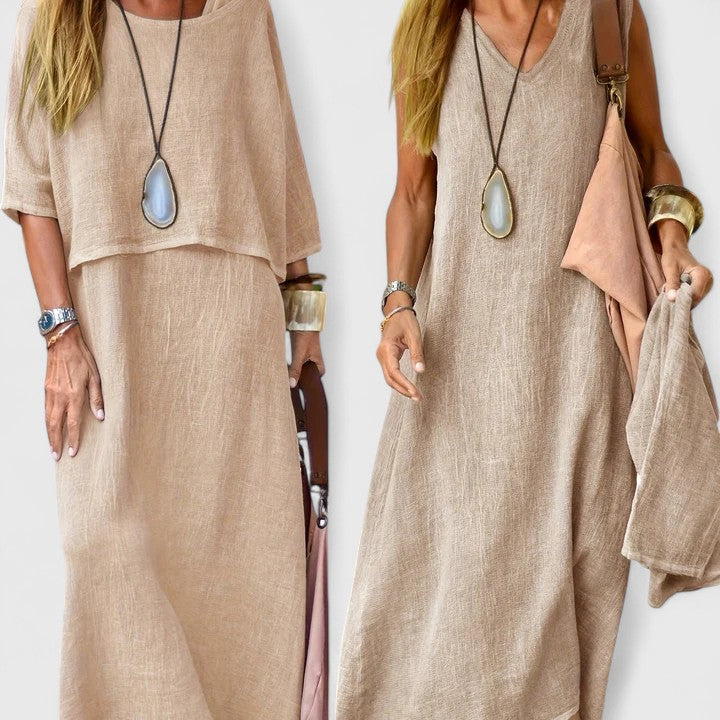 Harlyne - Elegant Top and Skirt Two-Piece Set