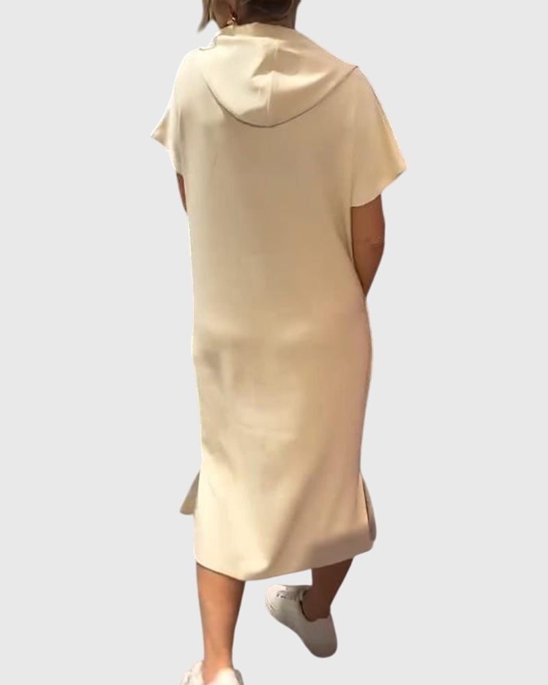 Marlowe - Casual Hooded Sweatshirt Dress