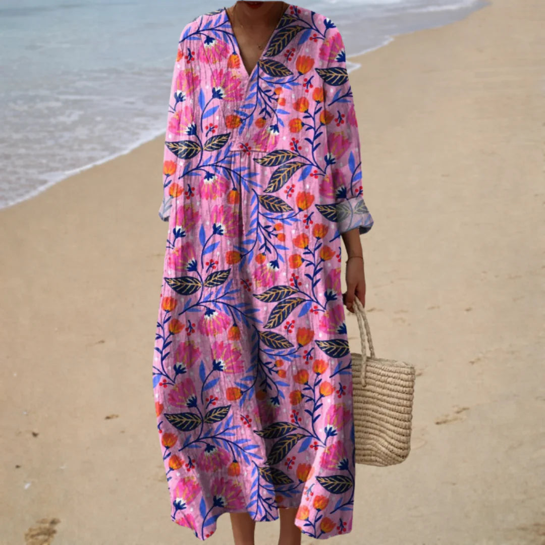 Pink Printed Summer Dress