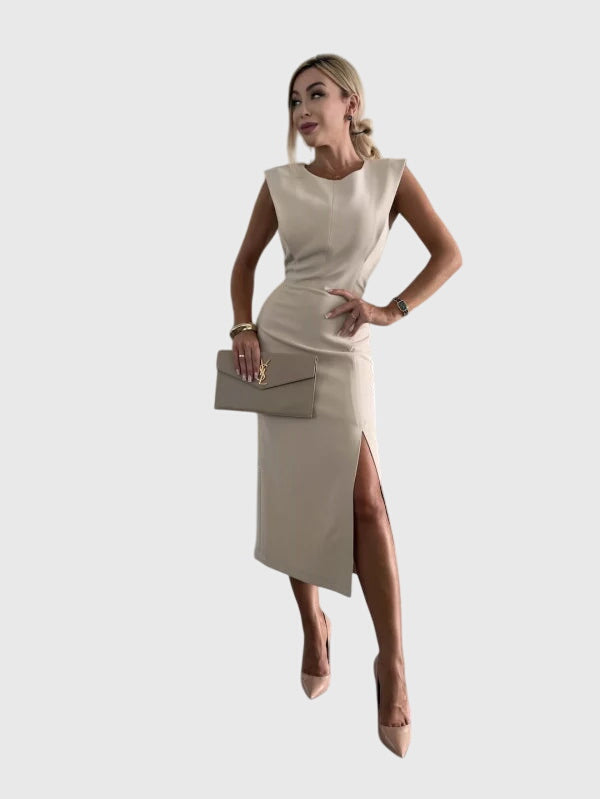 Lula | Front-Slit Bodycon Midi Dress