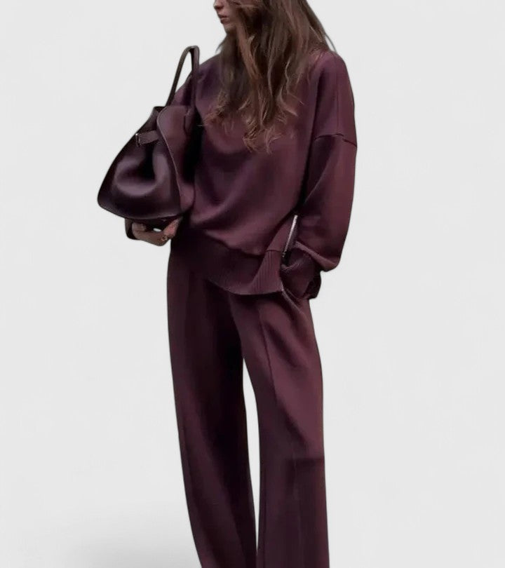 Avery - Sophisticated High-Neck Knit Set