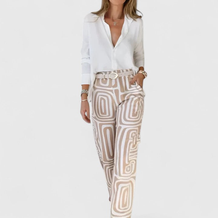 Kira - Elegant Two-Piece Set with Free Belt