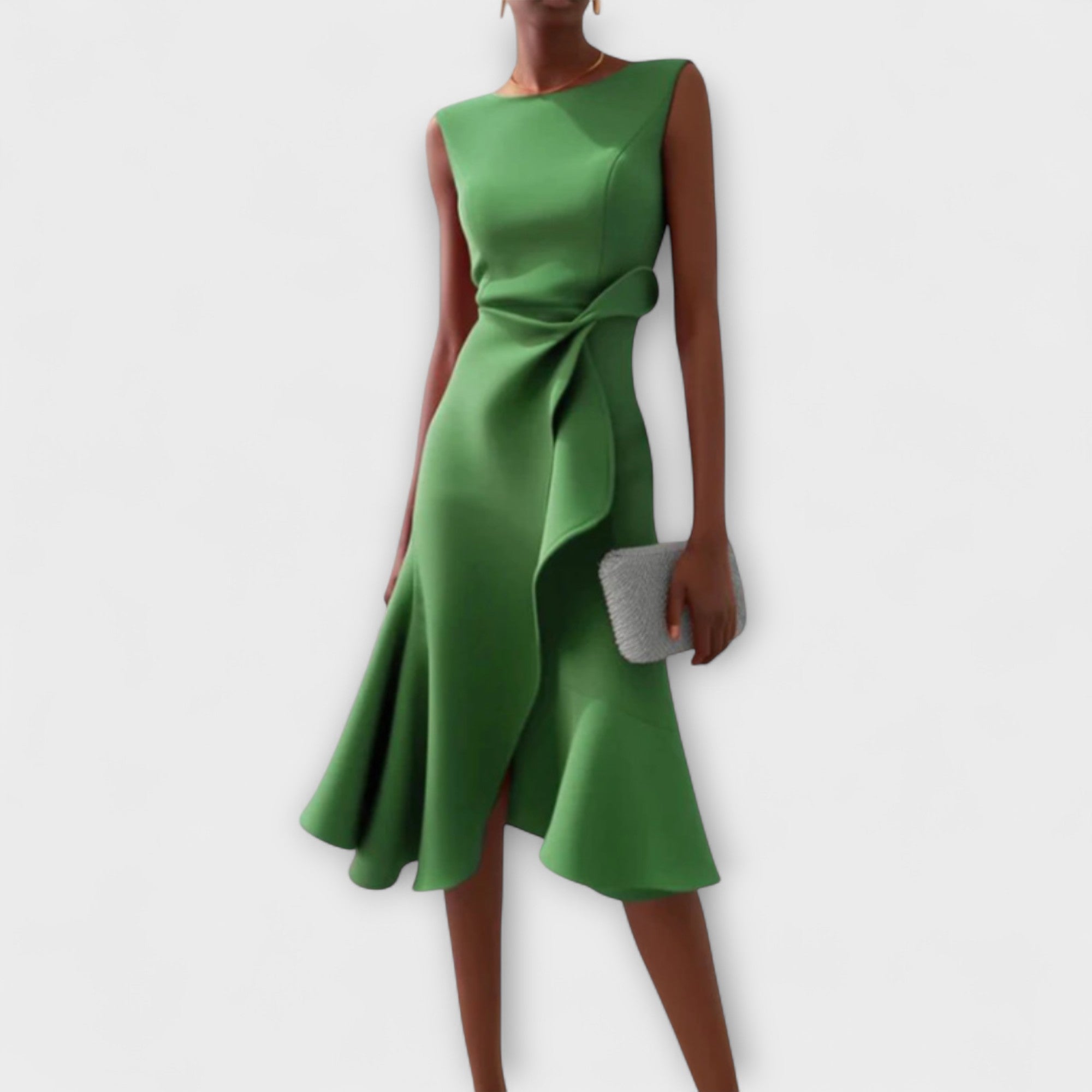 Giselle - Asymmetrical Sleeveless Midi Dress