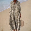 Leaves Printed Summer Dress