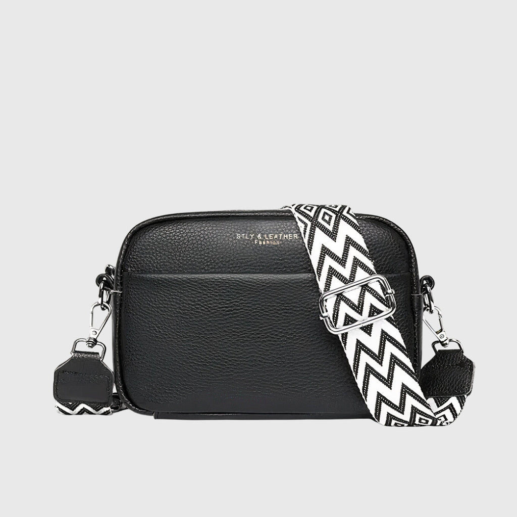 Apolonie leather shoulder bag with adjustable strap