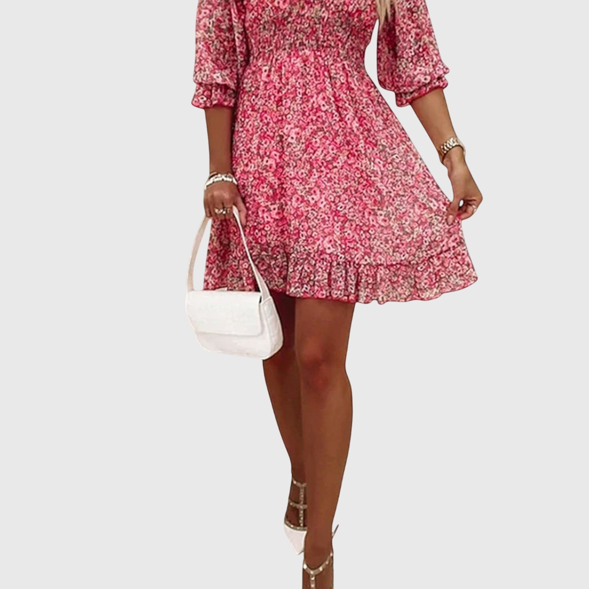 Christine | Floral Puff Sleeve Summer Dress