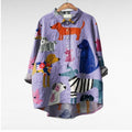 Constance elegant summer blouse with print pattern