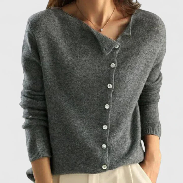 Calizhyah - Tailored Lightweight Buttoned Cardigan