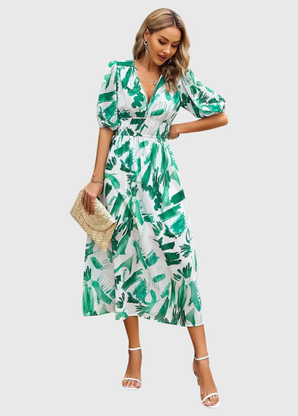 Rosalie - Flattering Floral Midi Dress