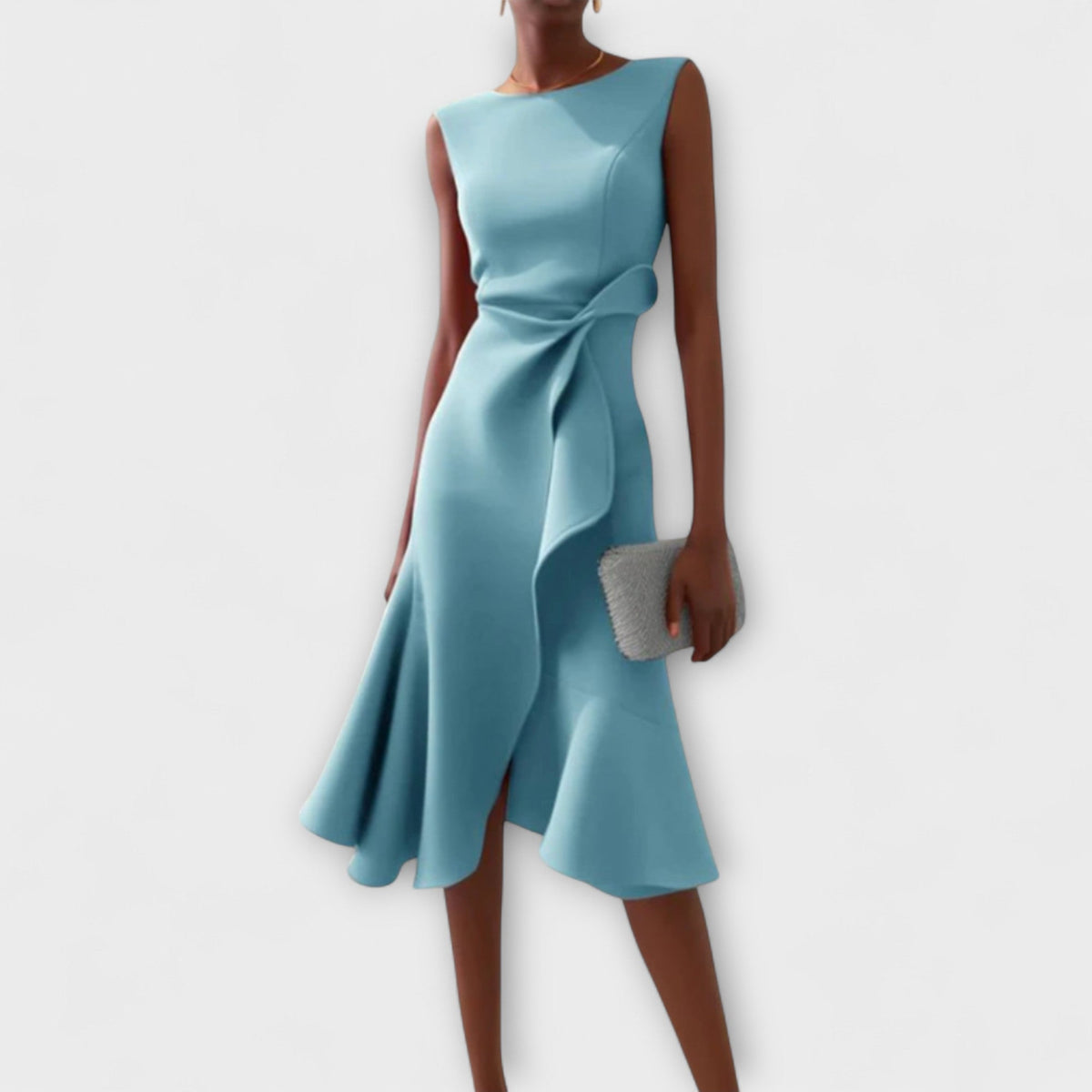 Giselle - Asymmetrical Sleeveless Midi Dress