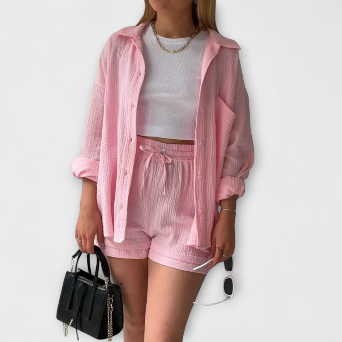 Roselina - Elegant Top and Bottom Set