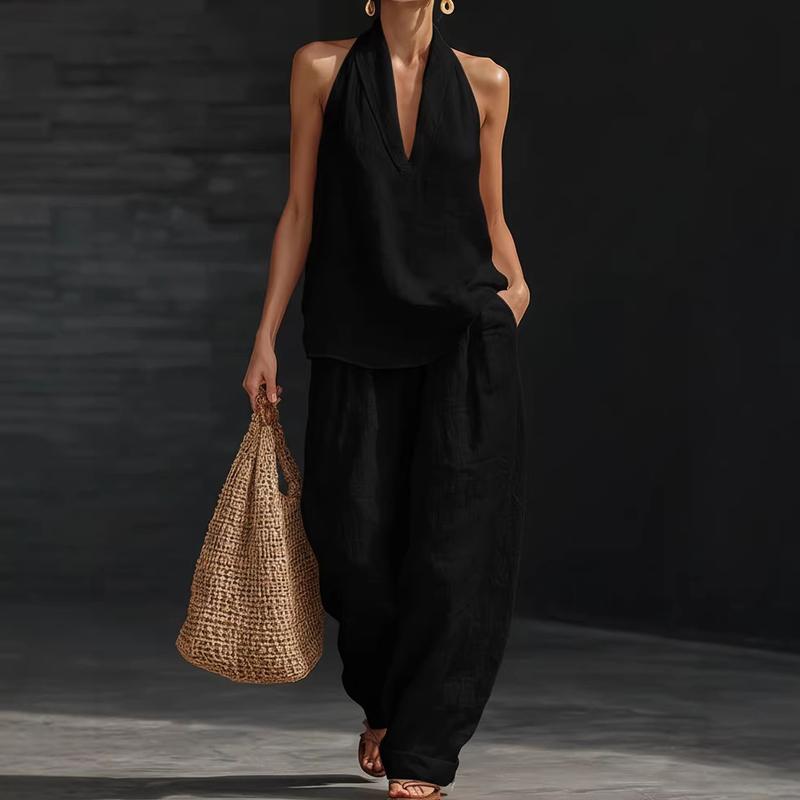Ainhoa - Textured Linen Two-Piece Set