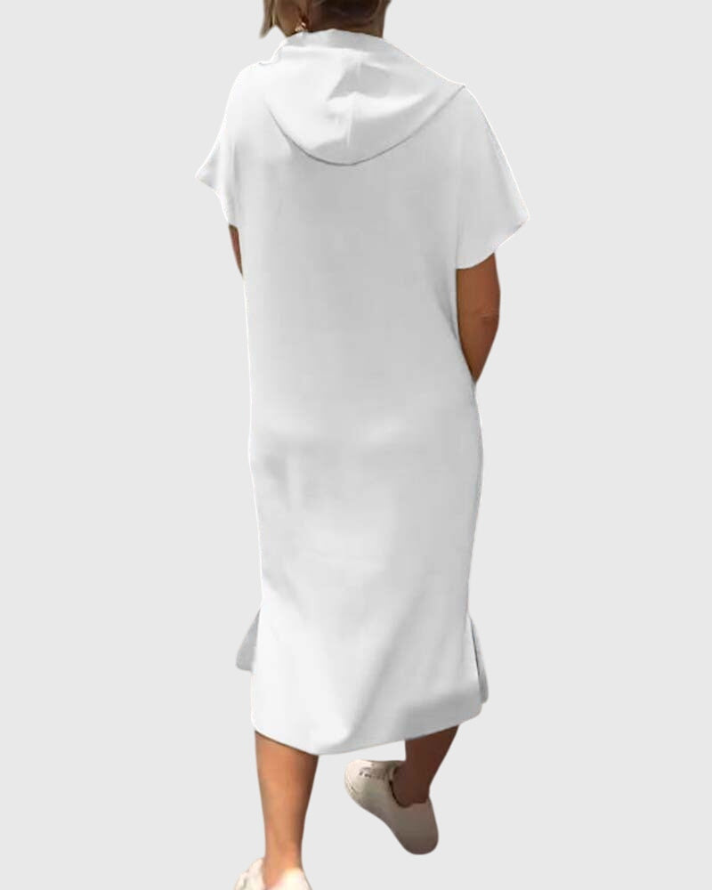 Marlowe - Casual Hooded Sweatshirt Dress