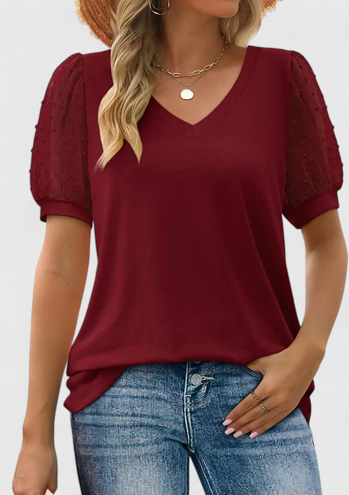 Claire - Comfortable V-Neck Top