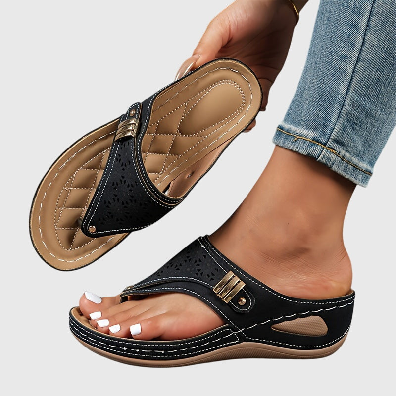 Livia - Comfort Striped Sandals