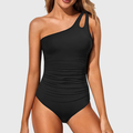 Maelle asymmetrical one-shoulder swimsuit with side ruching