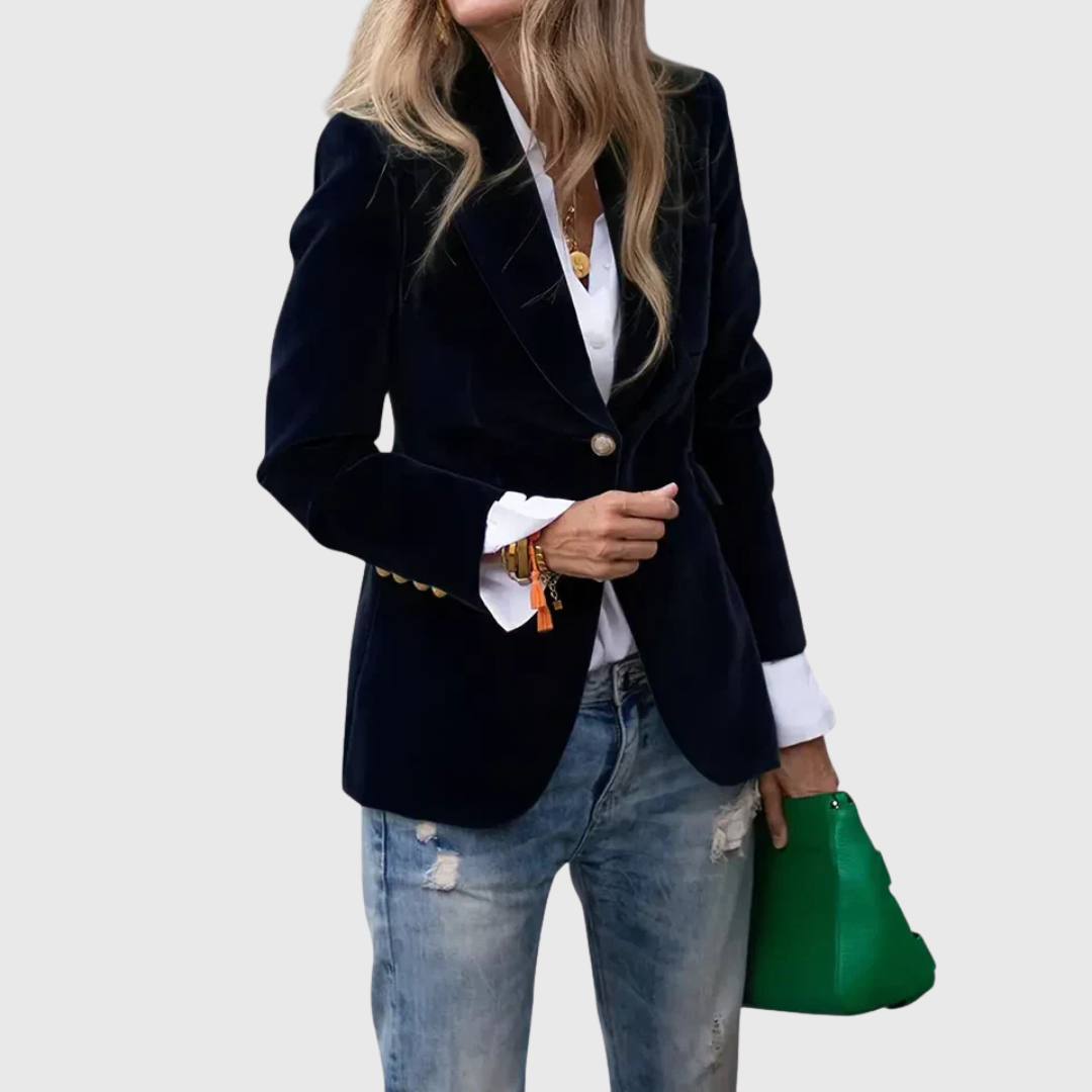 Lileth luxurious tailored blazer in a rich textured finish