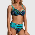 Laure elegant women bikini set featuring high-cut bottoms and delicate shoulder straps