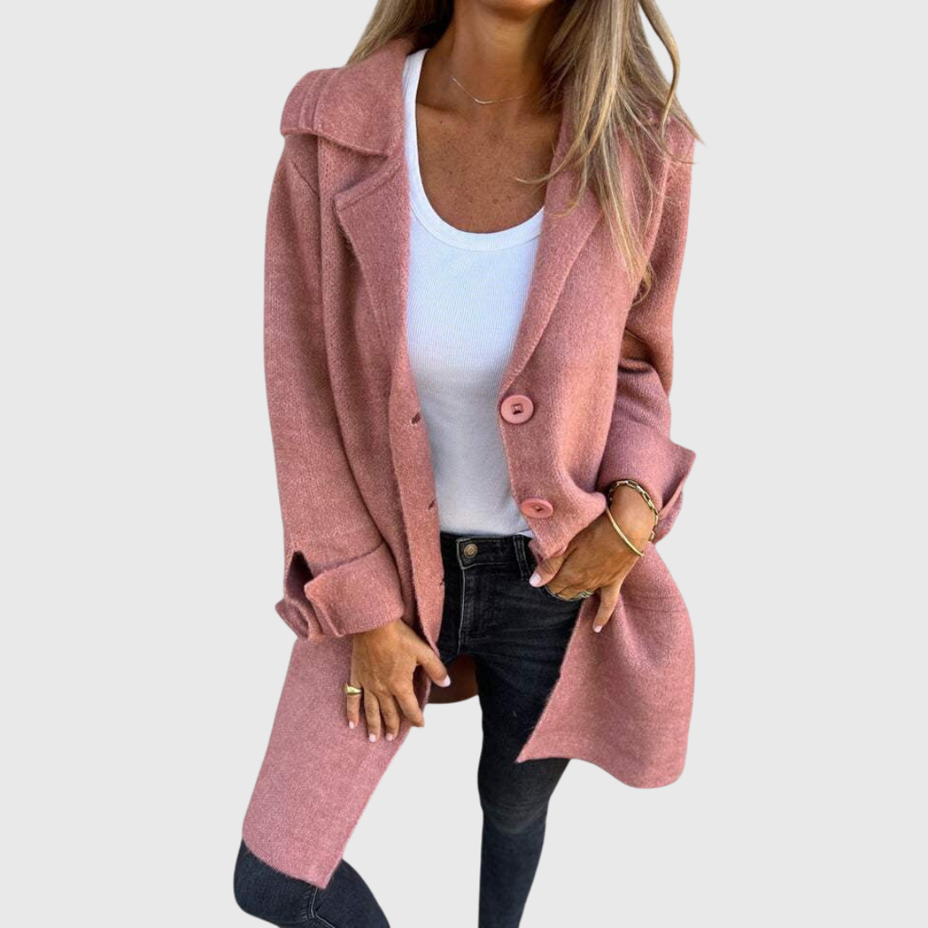 Lisa tailored single-breasted blazer paired with trousers