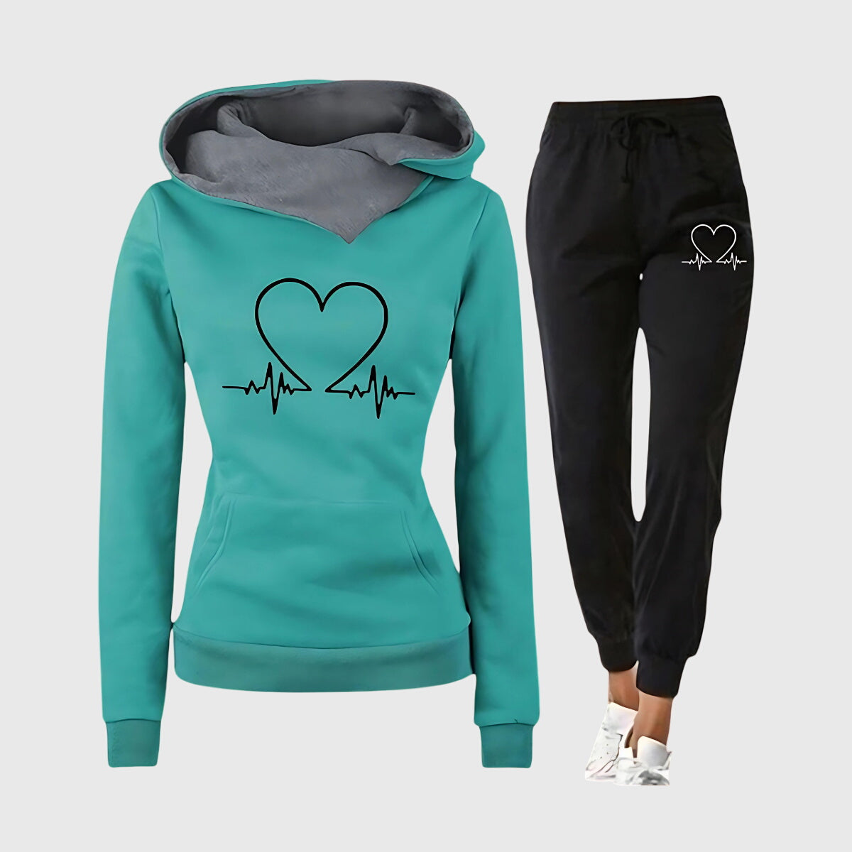 Heartbeat - Cozy Printed Tracksuit