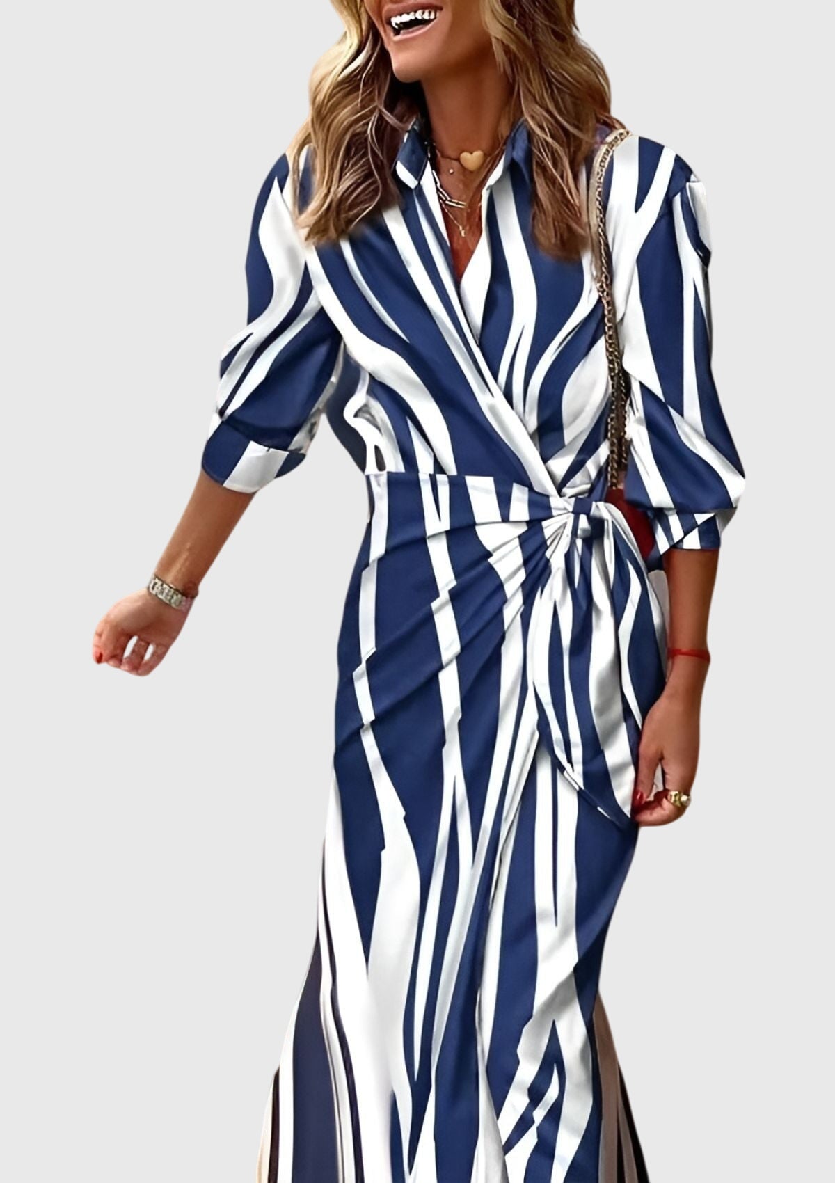 Everly - Elegant Printed Wrap Dress