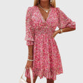 Christine | Floral Puff Sleeve Summer Dress