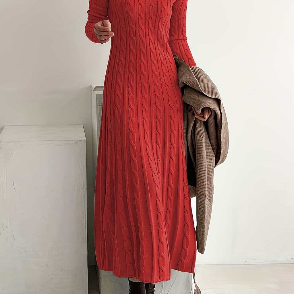 Evelyn | Cable Knit Maxi Dress