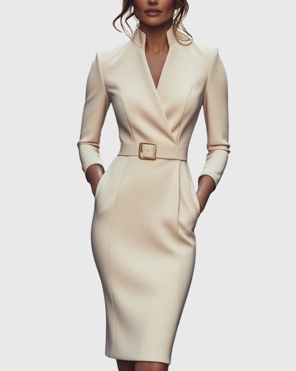 Estelle | Belted Power Maxi Dress